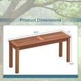 thumbnail image 3 of Gymax 2 Pieces 2-Person Outdoor Bench Patio Bench w/ Slatted Seat Weather Resistant Solid Wood Frame, 3 of 10