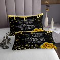 thumbnail image 3 of Erosebridal Romantic Valentines Coverlet Set Twin, Chic Rose Bedding Set, Black, Gold, 3 of 5