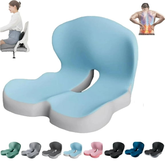 Seravalabs Cushion, Seravalabs Orthopedic Cushion, Ergonomic Memory Foam L-Shaped Integrated Seat Cushions, Instant Relief Sciatica Pain,Non Slip for Office Chair, Car Seat