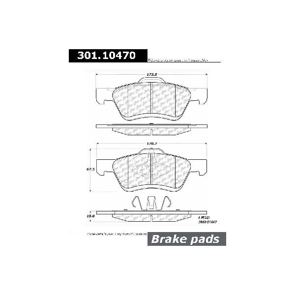 Go-Parts OE Replacement for 2005-2012 Ford Escape Front Disc Brake Pad Set  for Ford Escape (Base / Premier)