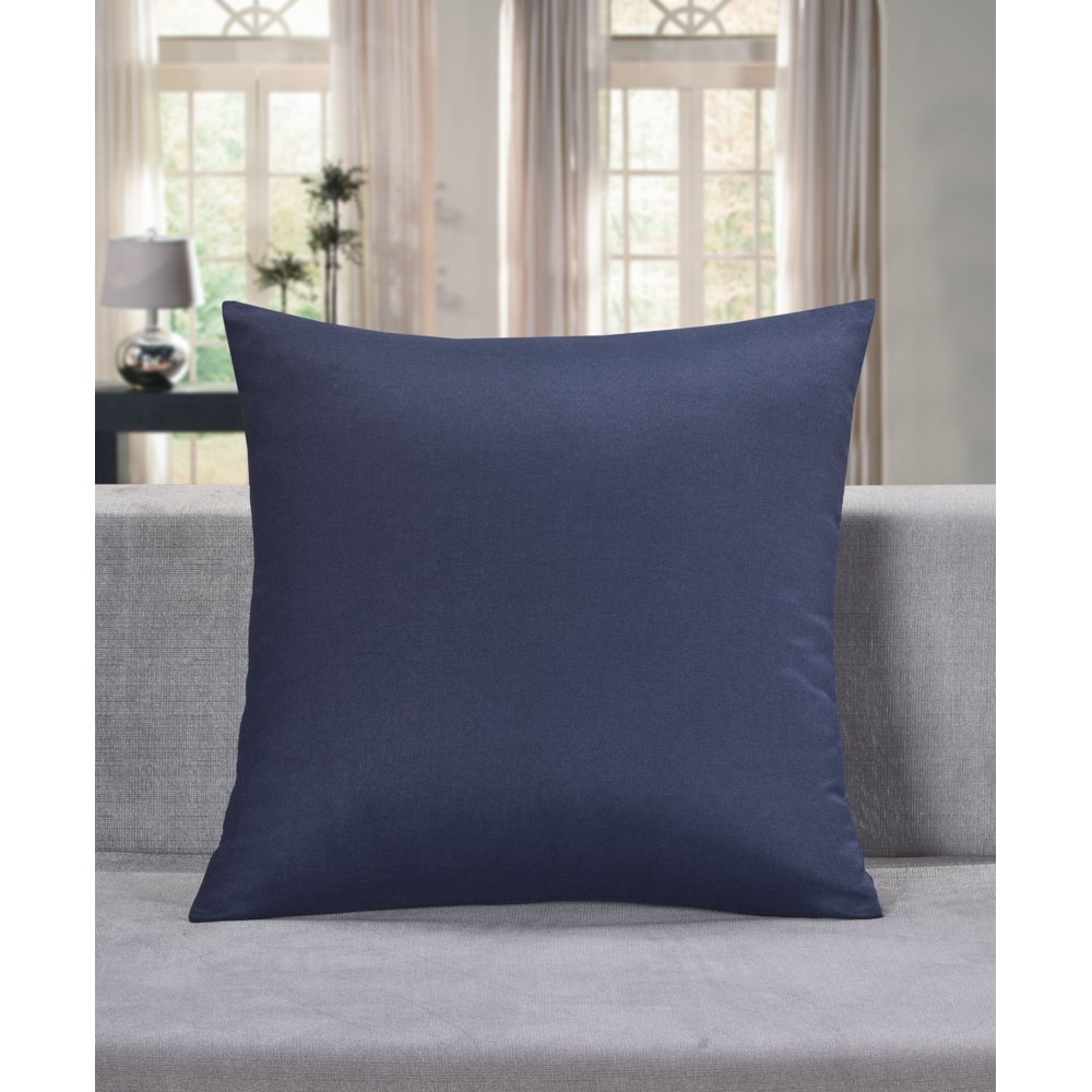 Aiking Home Breathable Solid Faux Linen Euro Sham / Pillow Cover for