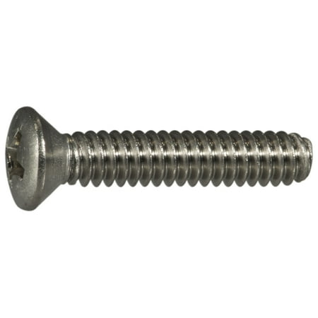 

#10-24 x 1 18-8 Stainless Steel Coarse Thread Phillips Oval Head Machine Screws MSOSS-151