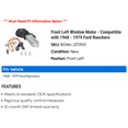 thumbnail image 2 of Front Left Window Motor - Compatible with 1968 - 1979 Ford Ranchero 1969 1970 1971 1972 1973 1974 1975 1976 1977 1978, 2 of 2