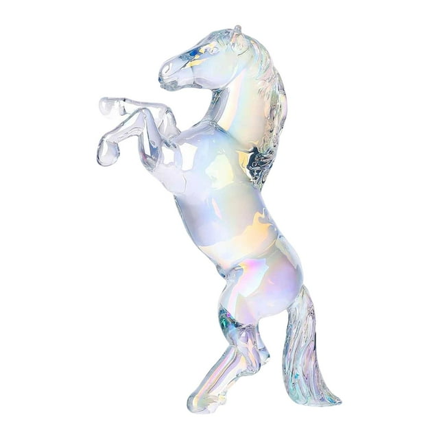 Estatua de caballo de cristal coleccionable, exhibición decorativa de escritorio, regalo, adorno Feng Shui Estilo A