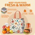 thumbnail image 5 of Pioneer Flower Floral Print Pattern Insulated Lunch Bag for Women & Adults,Large Portable Soft Cooler Lunch Bag,Thermal Food Storage Tote with Pearl Cotton,8.66L,8.75x5.75x9.5 Inch, 5 of 6