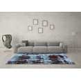 thumbnail image 3 of Ahgly Company Indoor Rectangle Patchwork Light Blue Transitional Area Rugs, 7' x 9', 3 of 4