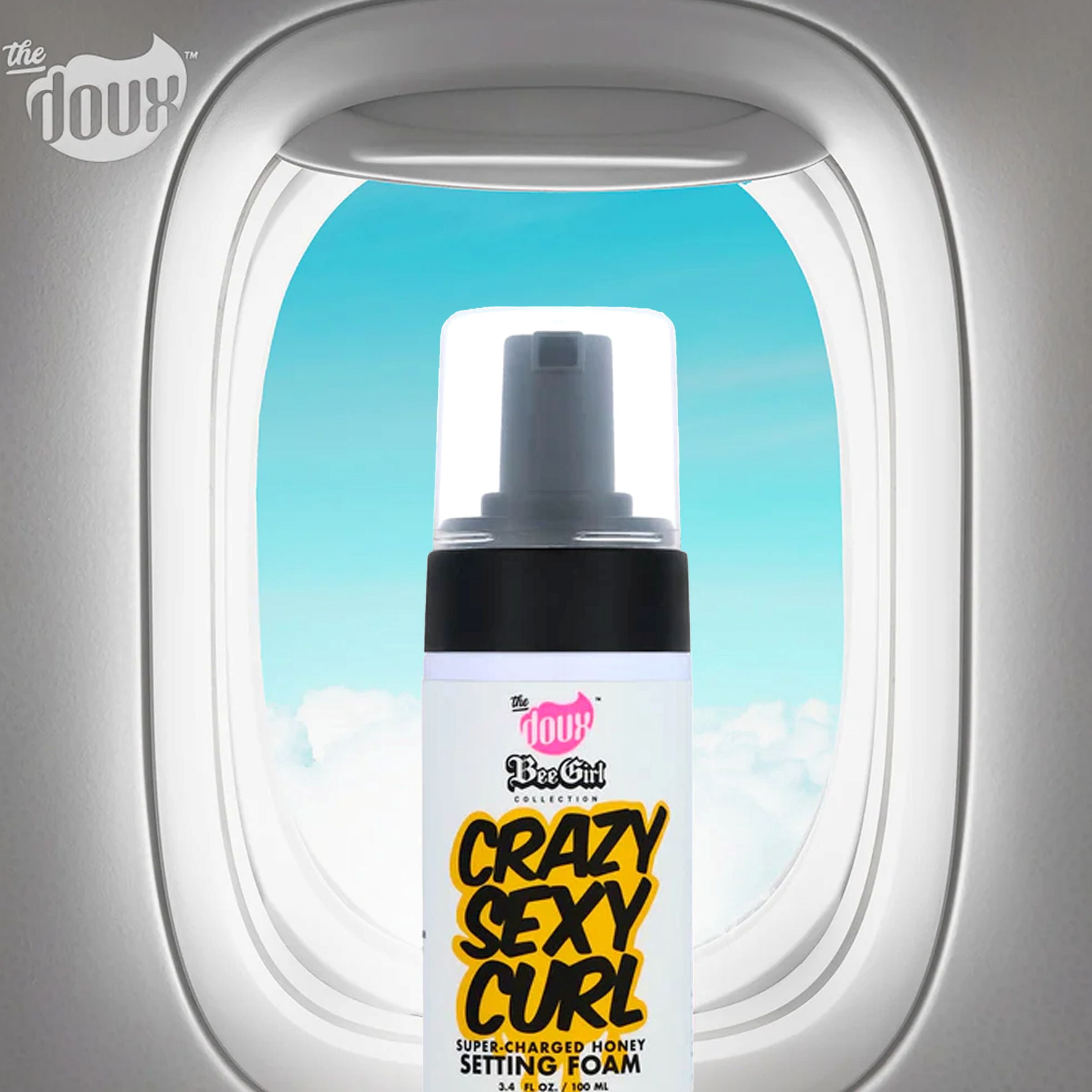 (3 pack) The Doux Bee Girl Crazy Sexy Curl Setting Foam, 3.4 fl.oz.