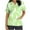 Mint Green, variant on EGNMCR Scrub For Women Tops Short Sleeve V-neck Tops Working Uniform St. Patrick Print With Pocket Blouse - Fall/Winter