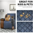 thumbnail image 3 of Easy-Going Loveseat Recliner Cover, Reversible Couch Cover for Double Recliner, Split Sofa Cover for Each Seat, Furniture Protector with Elastic Straps for Kids, Pets(2 Seater, Dark Blue/Light Blue), 3 of 7