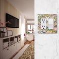 thumbnail image 5 of Yayeee Rocker Switch Wall Plate 1-Gang 4.6"x2.9" Home Decorative Outlet Cover, Pink Floral Wave, 5 of 6
