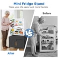 thumbnail image 5 of YODOLLA Washer Dryer Pedestal with Storage, 29″L x 29″W x 23″ H Heavy Duty Laundry Stand Cabinet in Black, 5 of 7