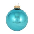 thumbnail image 2 of Glass Christmas Tree Ornaments - 67mm / 2.63" [8 Pieces] Designer Balls from Christmas By Krebs Seamless Hanging Holiday Decor (Shiny Pale Turquoise), 2 of 5