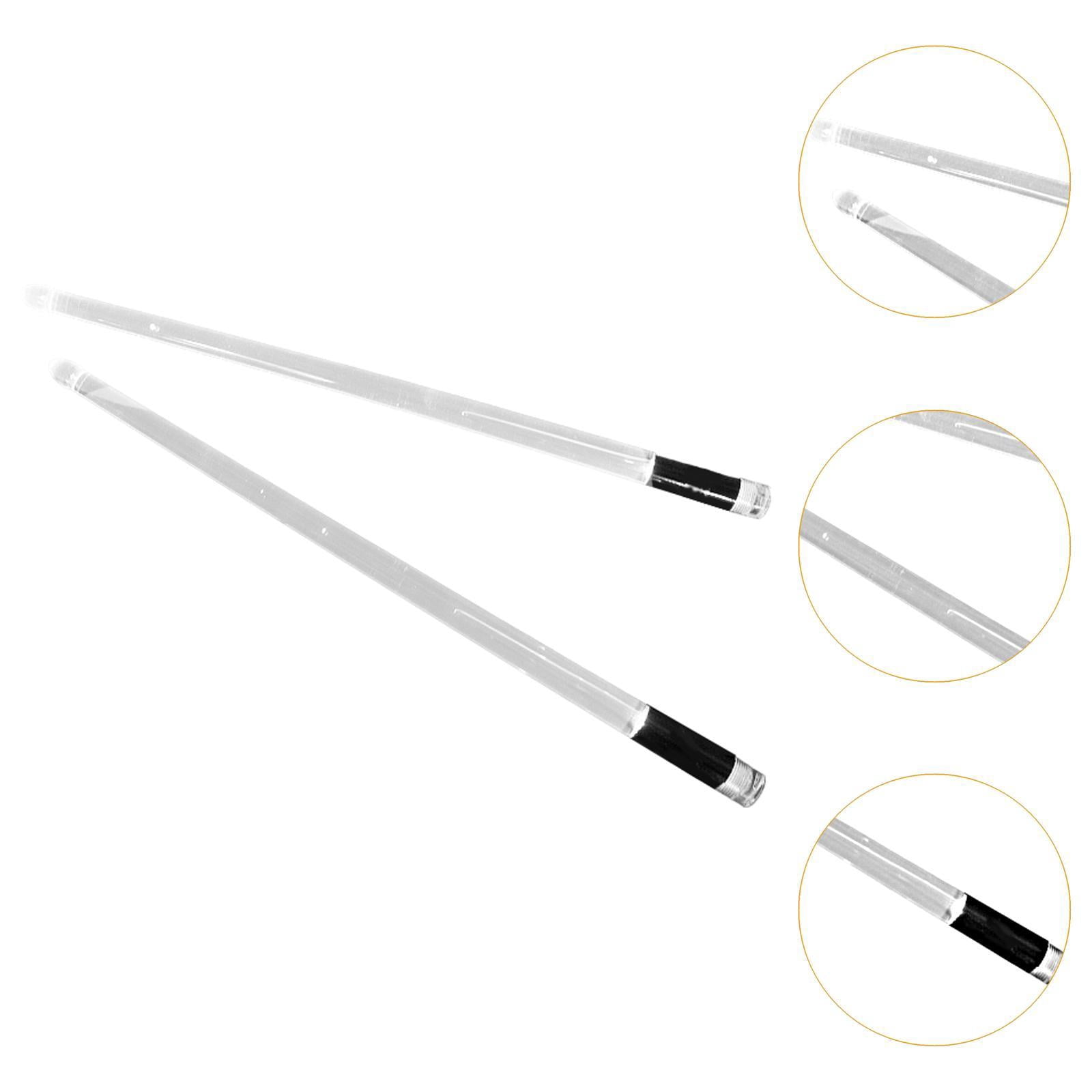LeeQinersw 2 Pieces Lights up Drum Sticks Musical Instrument Anti Slip Portable Drum Mallet white