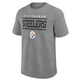 thumbnail image 2 of Men's Fanatics Heather Gray Pittsburgh Steelers Big & Tall Top Notch T-Shirt, 2 of 3