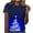 Blue, variant on PuLe Christmas Shirts for Women Glitter Xmas Tree Graphic Tee Tops Cute Short Sleeve Tunic Tshirt Cotton Crewneck Blouses