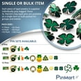 thumbnail image 5 of PinMart's Green Shamrock St. Patrick's Day Clover Magnetic Lapel Pin Jewelry - 50 Pack, 5 of 7