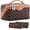 01 Brown, variant on BOYATU Travel Makeup Bag Cosmetic Bags for Women: 3 Pcs Set Large Portable Make up Bag with Handle - Vegan Leather Toiletry Bags with Compartments (Brown)