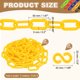 thumbnail image 2 of Cadena de plástico Uxcell, (1" OD, 9.84 FT, Amarillo)(2Set), Barrera de cadena de seguridad con 4 ganchos, adecuada para control de multitudes., 2 of 7