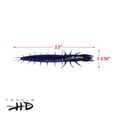 thumbnail image 2 of Tackle HD 25-Pack Ned-Mite Fishing Bait, 3D Scanned 3.5" Hellgrammite Ned Rig Fish Bait, Soft Plastic Fishing Lures for Freshwater Catfish, Trout, Crappie, or Bass Fishing, Junebug, 2 of 2