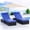 Blue, variant on Set of 2 Outdoor Patio Chaise Lounge Chairs with Adjustable Backrest, Brown PE Wicker Reclining Chairs with Removable Cushions, Foldable Side Table, Sunbathing Pool Loungers for Patio, Garden, Deck