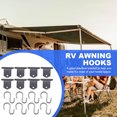 thumbnail image 4 of Ganchos para toldo de acampada, toldo RV en forma de S, accesorios para caravana y camper, 8 Uds., 4 of 9