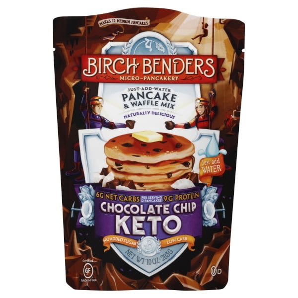 Birch Benders Keto Chocolate Chip Pancake & Waffle Mix, 10 oz