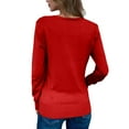 thumbnail image 6 of GEWSEY Women's Button Down Crew Neck Long Sleeve Soft Knit Cardigan Sweaters (Red, S), 6 of 6