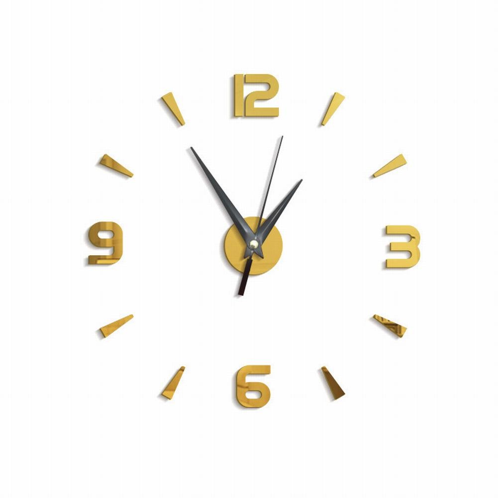 Ruibeauty 3D Wall Clock Mirror Wall Stickers DIY Wall Clocks Art Decal