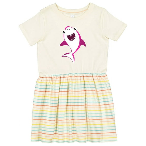 Inktastic Cute Shark, Little Shark, Pink Shark, Sea Animal Girls Toddler Dress