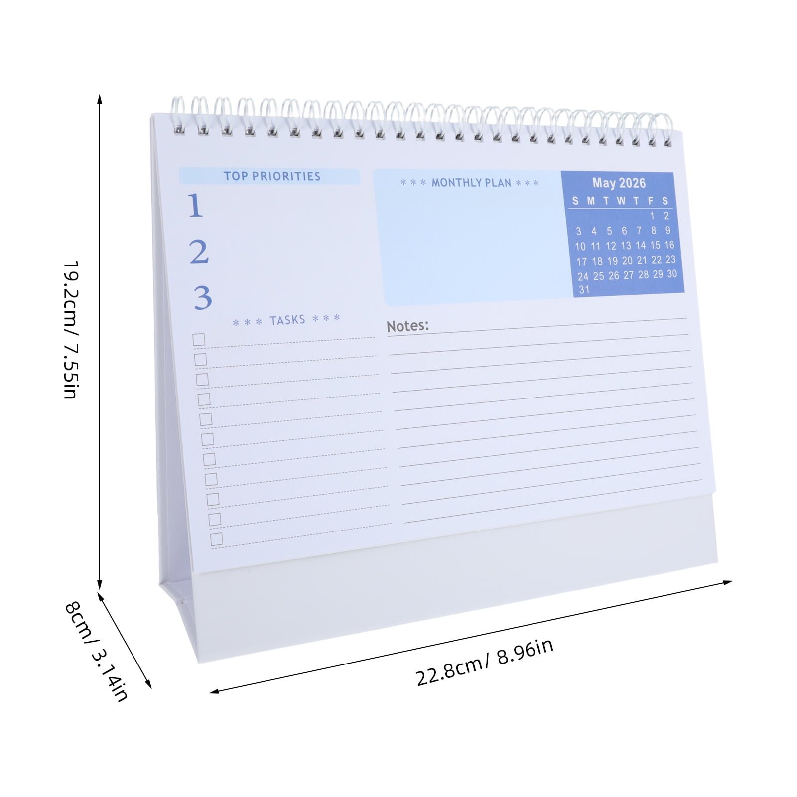 ELAYARD 2026 Daily Standing Desk Calendar with Thick , Printed Pages for Home and Office Use