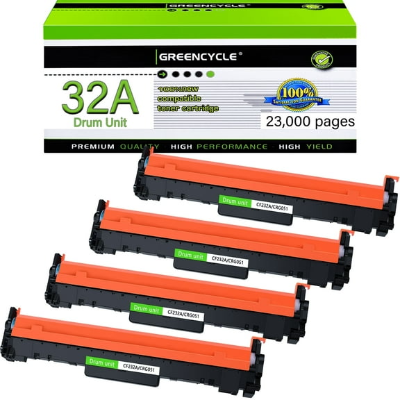 greencycle Compatible Replacement for HP 32A CF232A Drum Use for Laserjet Pro M203dn M203dw M227fdn M227fdw M118dw M148fdw M227fdn(4PC)