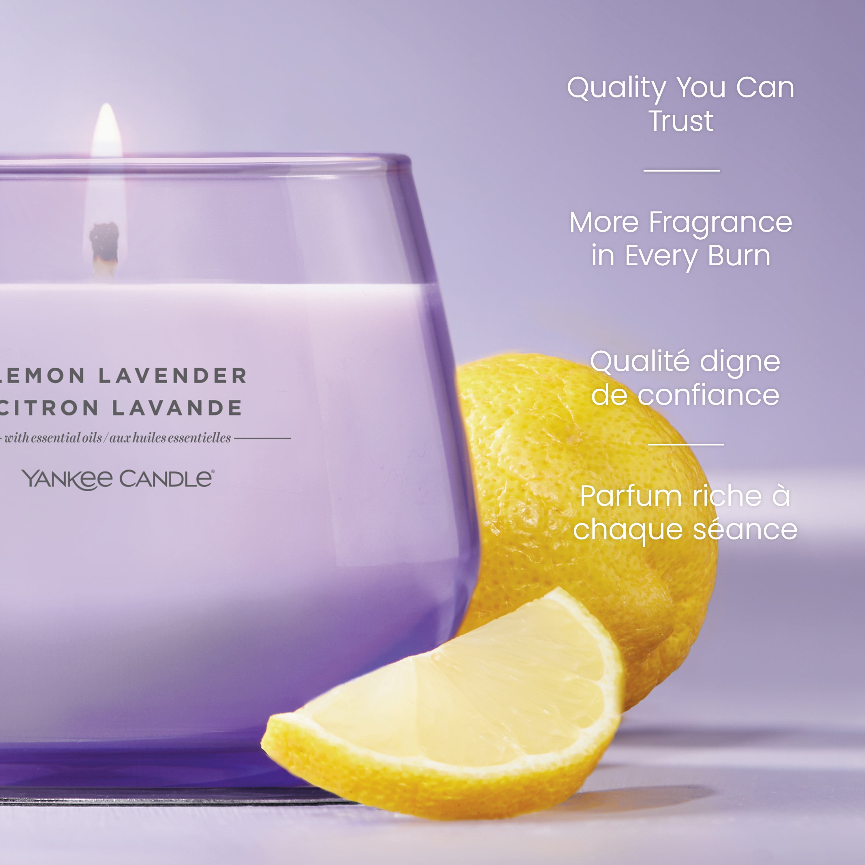 Yankee Candle Scented Candle, Lemon Lavender, 10 oz,Studio Collection, Up to 50 Hours of Burn Time, 1 Wick