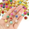 thumbnail image 4 of Unique Bargains 12 mm Pearl Sew on Rhinestones Metal Flatback Base Gems Crystals Light Pink 100 Pcs, 4 of 8