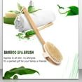 thumbnail image 4 of Cepillo para baño y ducha, cepillado de piel seca con cerdas de jabalí 100 % naturales y mango desmontable de bambú de 16 pulgadas de largo, limpiador de espalda para exfoliar y estimular la circulación sanguínea Vhermosa JQWJ444, 4 of 8