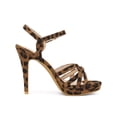 thumbnail image 3 of BLISSFUL STEP Women's Strappy Platform Slingback Stiletto Heels Sandals Leopard 6, 3 of 7