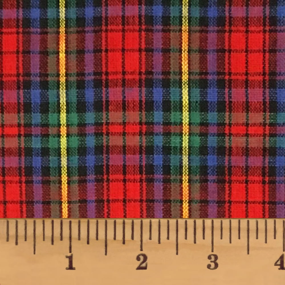 Alexander Red Tartan Christmas Plaid Homespun Cotton Fabric Sold by