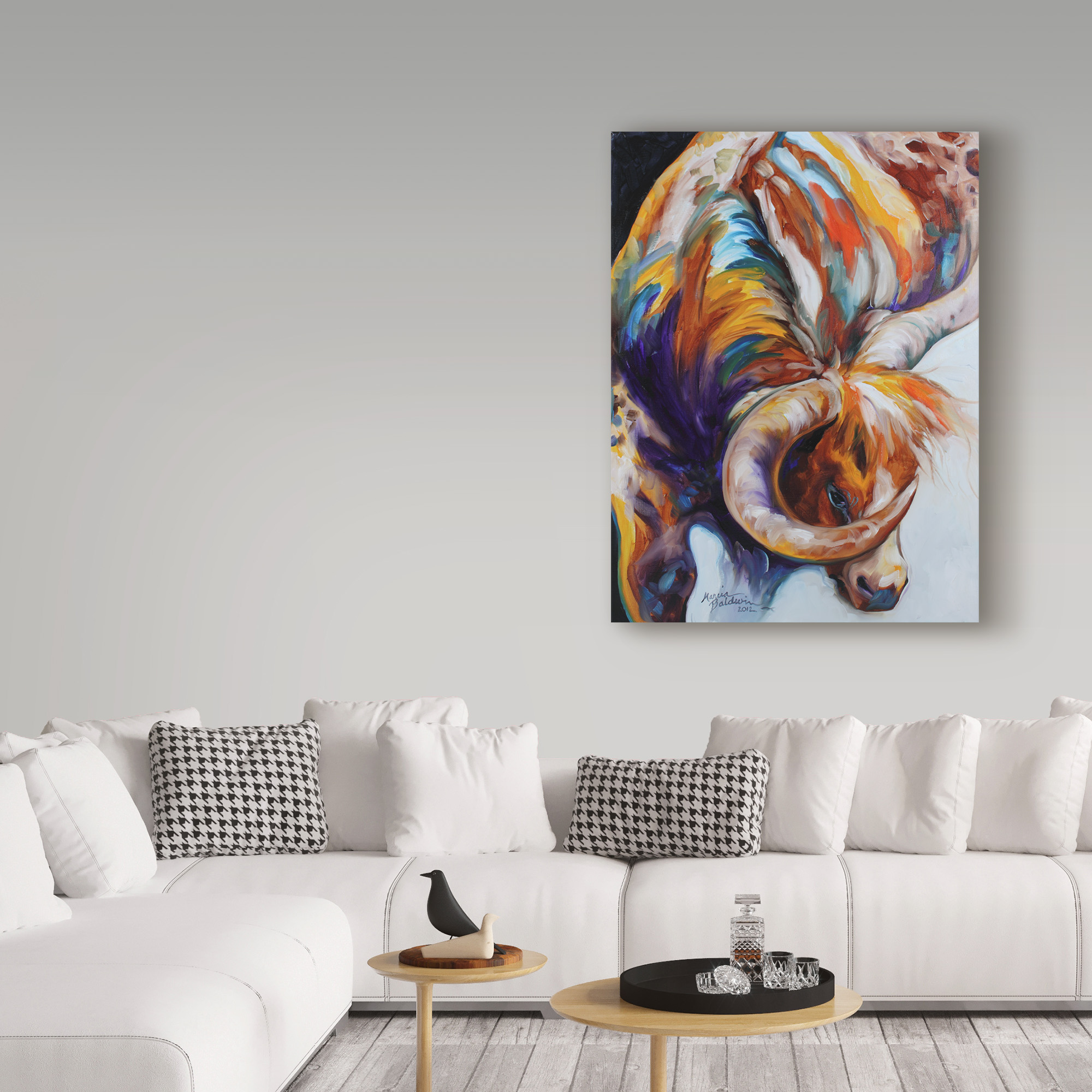 Trademark Fine Art 'Longhorn Abstract' Canvas Art by Marcia Baldwin