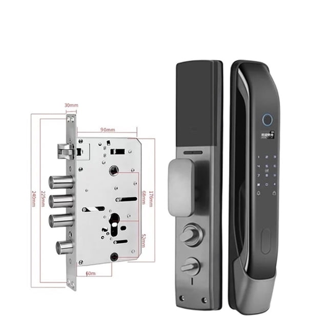 Door Lock, Digital Password Electronic Locks APP Remote Control Unlock Automatic Finrprint Smart Door Lock With Camera ,Easy to Install