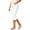 White, variant on Daznico Women's High Waist Stretch Denim Fit Side Slit Hem Capri Jeans Breathable Casual Everyday Trousers,3XL