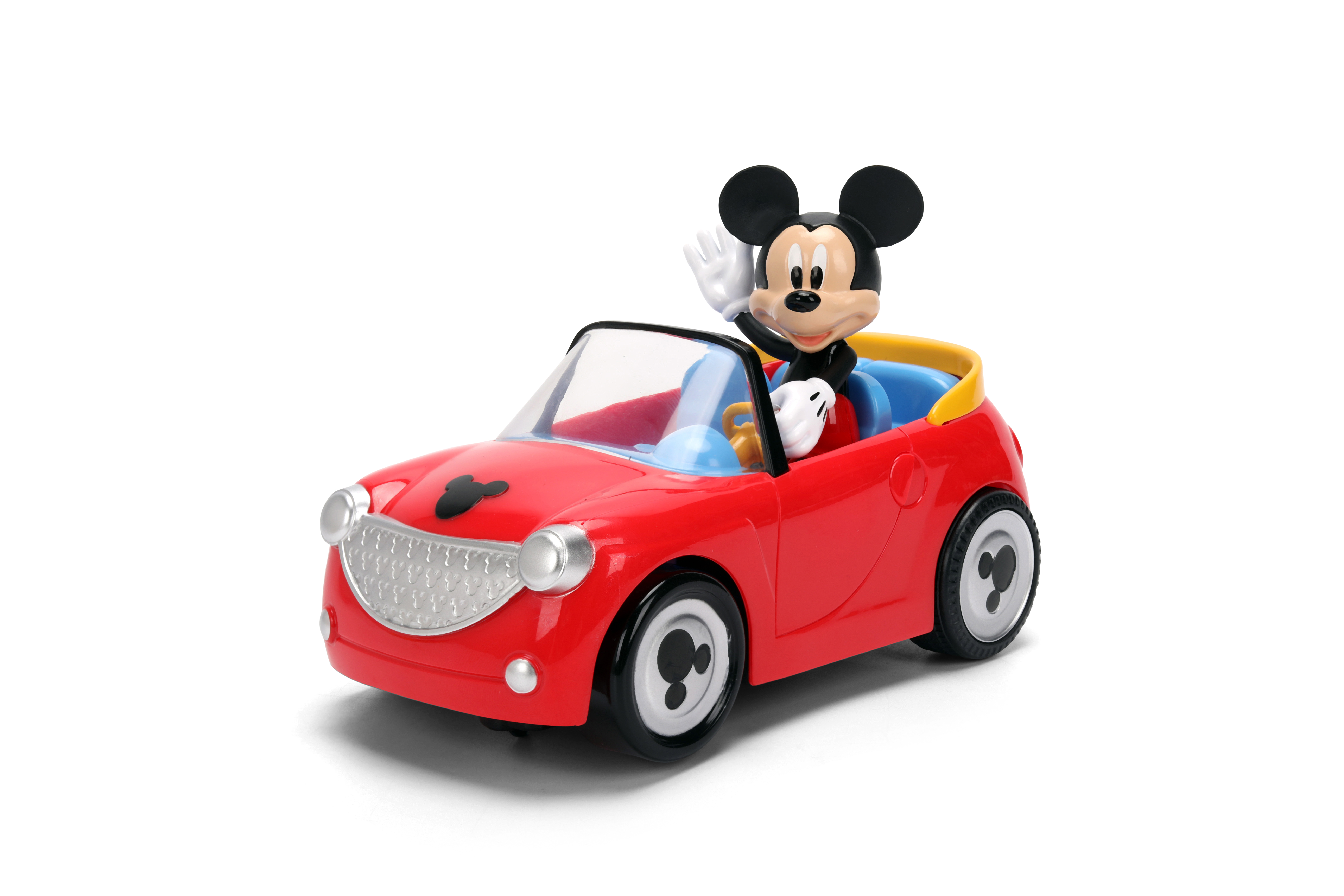 DISNEY MICKEY MOUSE ROADSTER RC CAR 1:32 SCALE REMOTE CONTROL VEHICLE WITH MICKEY FIGURE BY JADA TOYS