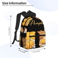thumbnail image 2 of Disketp Pumpkin Pie Gnome Mochila Ligera Clásica con Múltiples Bolsillos, Mochila Casual para Hombre y Mujer, Ideal para Escuela, Trabajo y Viajes, 2 of 6