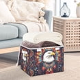 thumbnail image 3 of Yayeee Collapsible Cube Storage Bin with Lid Fabric Closet Decorative Basket with Handles, Brown Abstract Eagle, 3 of 7