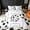 White C, variant on Feelyou Cartoon Soccer Sport Queen Bedding for Kids, Homeycomb Football Letter M Print Bedding Comforter Set Queen, Reversible, 7pcs
