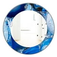 thumbnail image 2 of Designart 'Marbled Geode 11' Miroir Mid-Century - Miroir Mural Ovale ou Rond - 24x24, 2 of 4