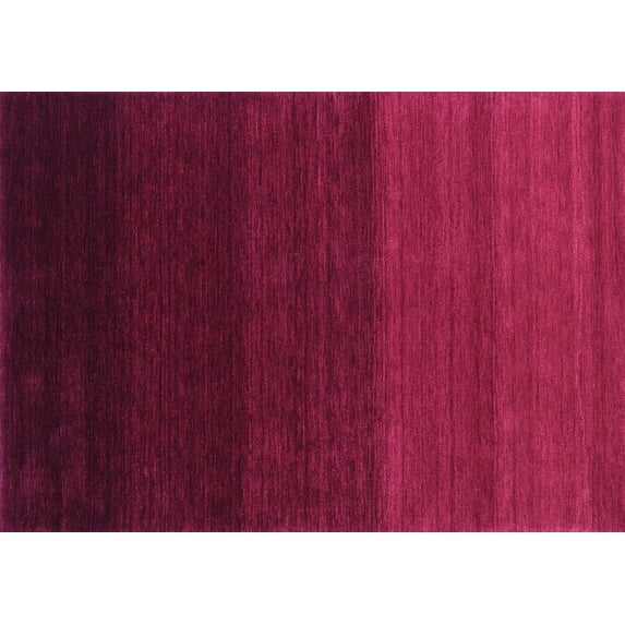 Ahgly Company Indoor Rectangle Abstract Purple Contemporary Area Rugs, 2' x 4'