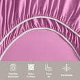 thumbnail image 3 of Clara Clark Split King Sheets For Adjustable Bed, Deep Pocket 5 Piece, Hotel Luxury Ultra Soft Microfiber Bed Sheets Set, Light Pink, 3 of 8