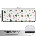 thumbnail image 5 of Kitchen Rugs Sets Of 2,White Christmas Gingerbread Man Pattern Anti Fatigue Kitchen Mat Rugs Non Slip Washable,Decorative Kitchen Floor Mats for Kitchen,Sink,Laundry,17"x47"+17"x47", 5 of 5
