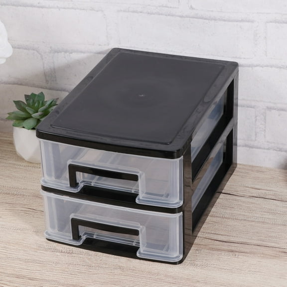 PartyKindom Plastic Drawers Portable Storage Cabinet Simple Fashion Shape 1Set