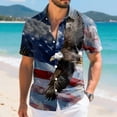 thumbnail image 5 of UngA 250th Anniversary Shirt, Men's 4th of July Shirt American Flag Button Up Tshirts Hawaiian Short Sleeve Party Shirt (Light Blue,6XL), 5 of 6