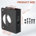 thumbnail image 2 of Placa de refuerzo para puerta Uxcell para reparación y refuerzo de puertas, 1 juego para puerta de 1-3/8" de grosor, tamaño 4-1/2", negro, 2 of 6